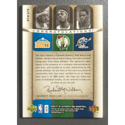 PIERCE / ANTHONY / JAMISON 2006-07 SP Authentic triple Autographs