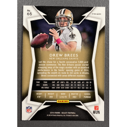Drew Brees 2014 Panini Select silver prizm - 65