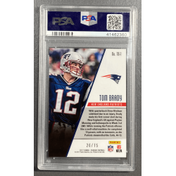 Tom Brady 2017 Panini Phoenix triumphant purple 26/75 PSA 8