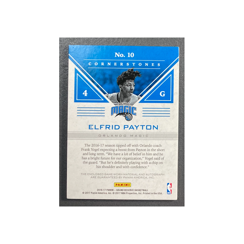 ELFRID PAYTON 2016-17 Panini Grand Reserve Jersey Autograph /49