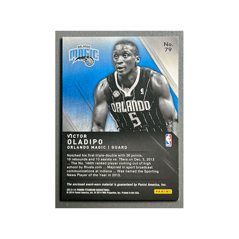 VICTOR OLADIPO 2013-14 Panini Titanium Titanic Threads Jumbo jersey