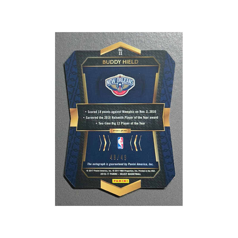 BUDDY HIELD 2016-17 Select Die-Cut Rookie Autograph Scope 48/49