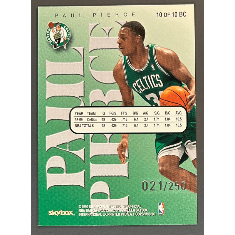 PAUL PIERCE 1999-00 Hoops build your own card 021/250