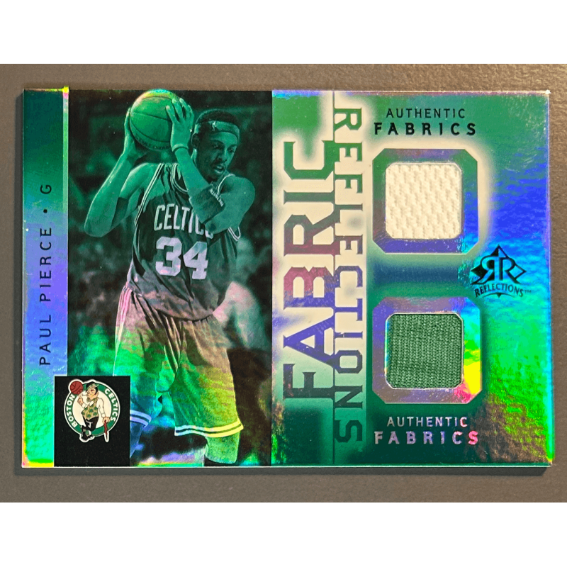 PAUL PIERCE 2005-06 UD Reflections Green Dual Jersey 10/10