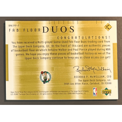 PIERCE / WALKER 2001-02 Upper Deck Honor Roll Fab Floor Duos