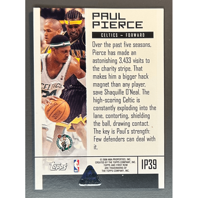 PAUL PIERCE 2005-06 topps first row in the post plate magenta 1/1