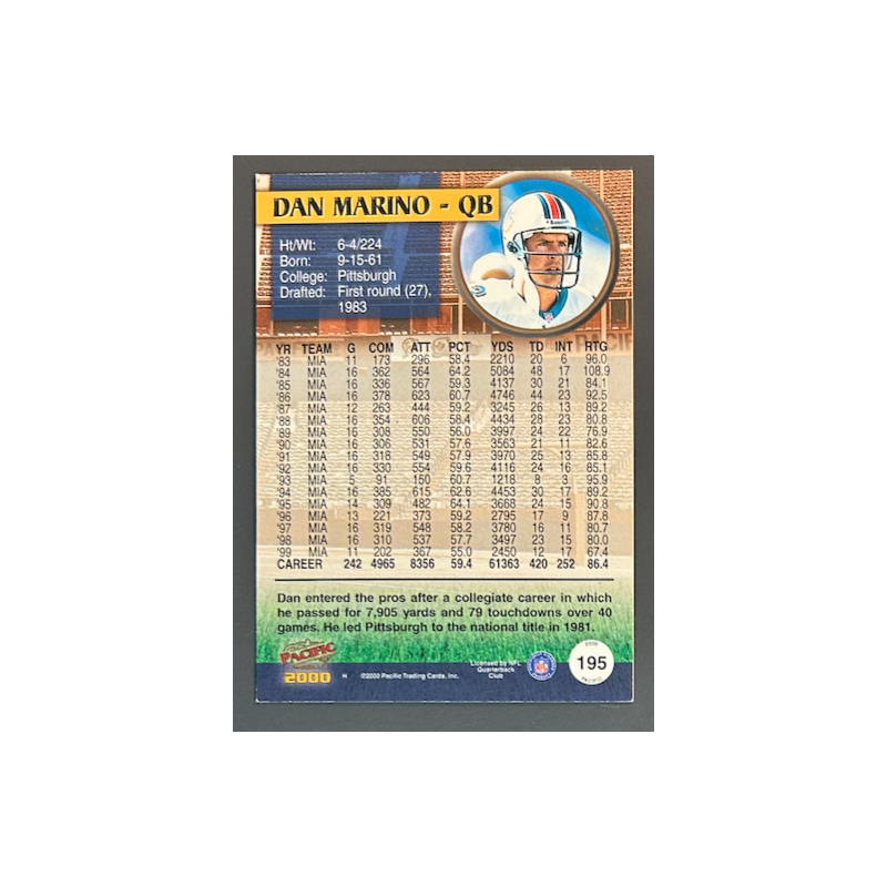 Dan Marino 2000 Pacific - 195