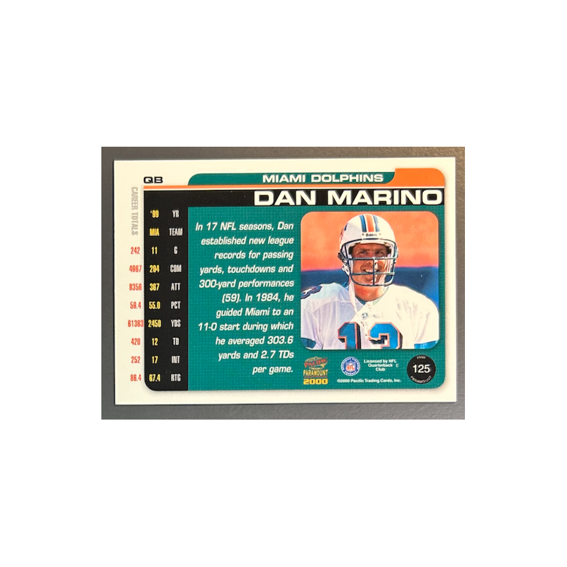 Dan Marino 2000 Pacific Paramount - 125