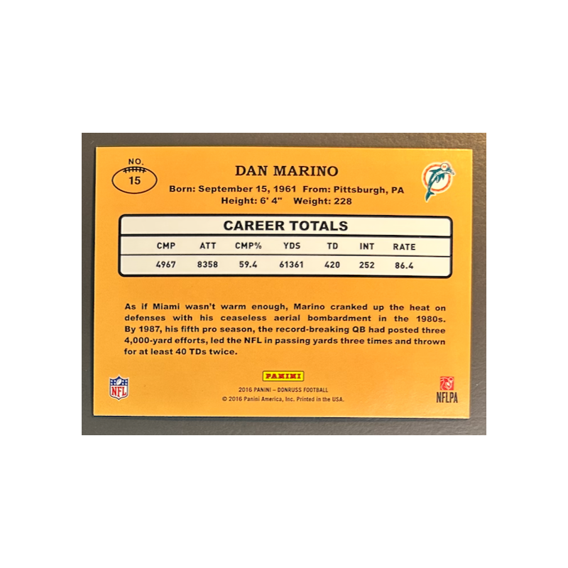 Dan Marino 2016 Panini Donruss - 15