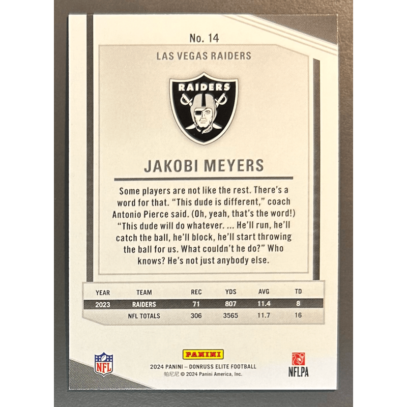 Jakobi Meyers 2024 Donruss Elite - 14