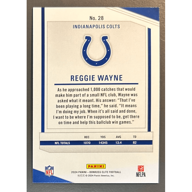 Reggie Wayne 2024 Donruss Elite - 28