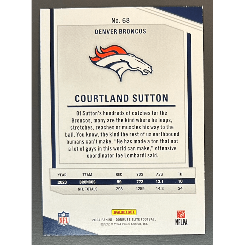 Courtland Sutton 2024 Donruss Elite - 68