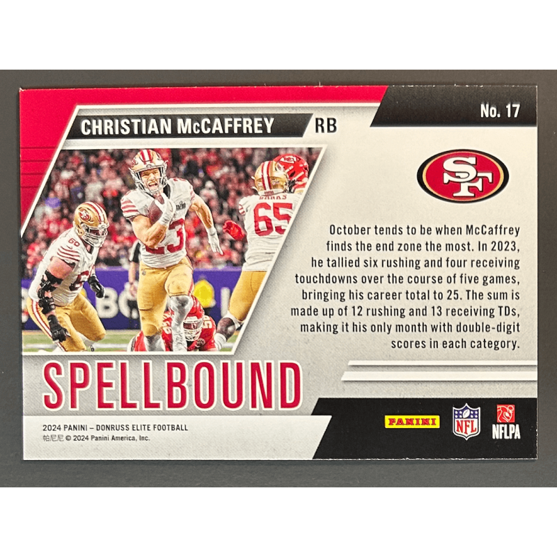 Christian McCaffrey 2024 Donruss Elite spellbound - 17