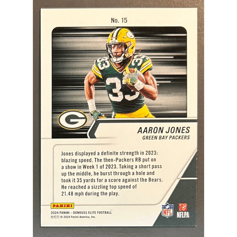 Aaron Jones 2024 Donruss Elite full throttle