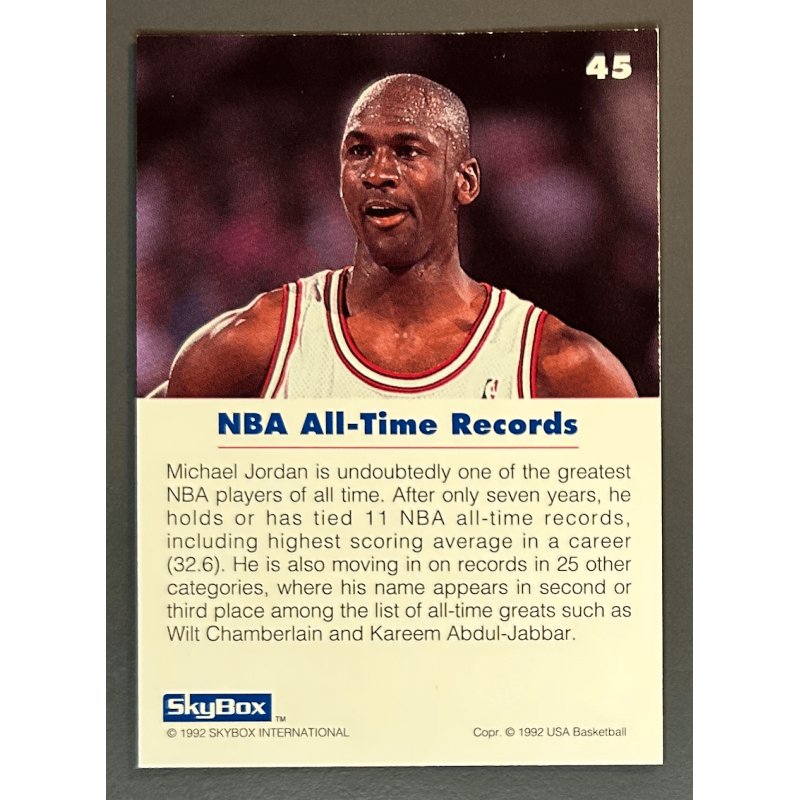 MICHAEL JORDAN 1992 SkyBox USA NBA All-Time Records - 45