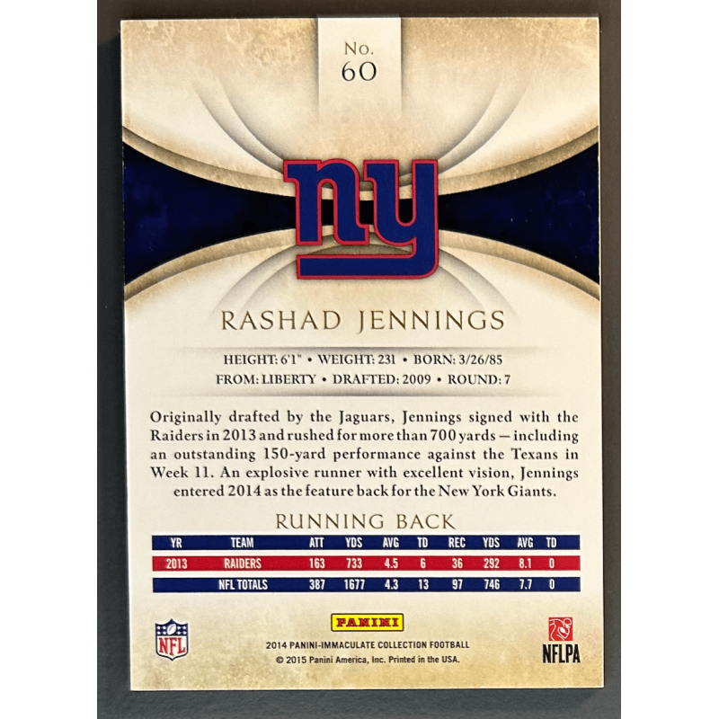 Rashad Jennings 2014 Panini Immaculate 22/99