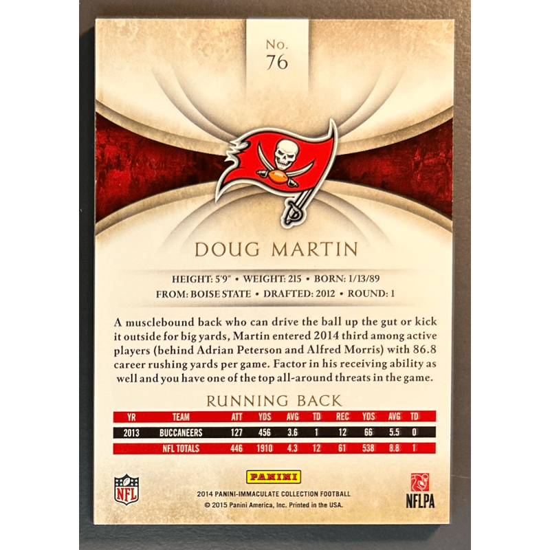 Doug Martin 2014 Panini Immaculate 48/99