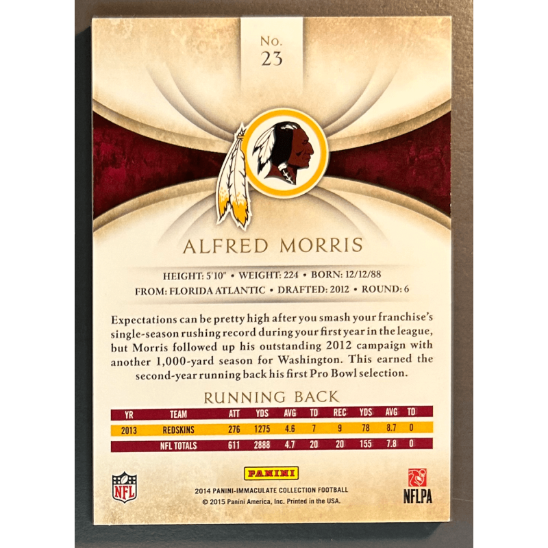 Alfred Morris 2014 Panini Immaculate 35/99
