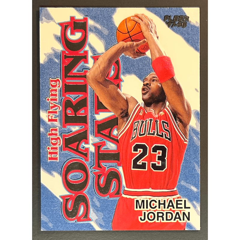 MICHAEL JORDAN 1997 FLEER HIGH FLYING SOARING STARS 9 OF 20