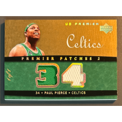 PAUL PIERCE 2007 UD PREMIER PATCH DUAL JERSEY 1/1