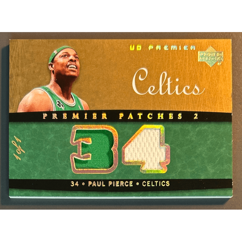 PAUL PIERCE 2007 UD PREMIER PATCH DUAL JERSEY 1/1