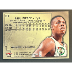 PAUL PIERCE 2001 FLEER SHOWCASE MASTERPIECE 1/1 COLLECTION