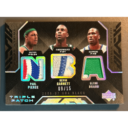PIERCE / GARNETT / BRAND 2006 UD BLACK TRIPLE PATCH 09/15