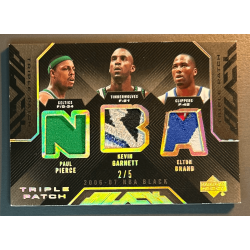 PIERCE / GARNETT / BRAND 2006 UD BLACK TRIPLE PATCH 2/5