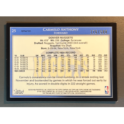 CARMELO ANTHONY 2009 TOPPS CHROME REFRACTOR 176/500
