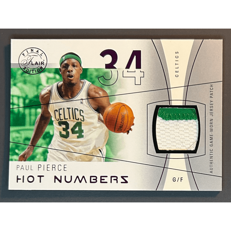 PAUL PIERCE 2003 FLAIR FINAL EDITION HOT NUMBERZ PATCH 01/01