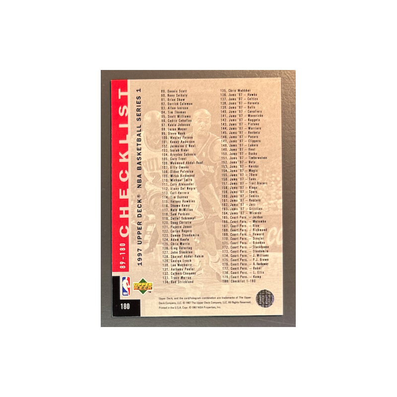 MICHAEL JORDAN 1996-97 Upper Deck Checklist - 180