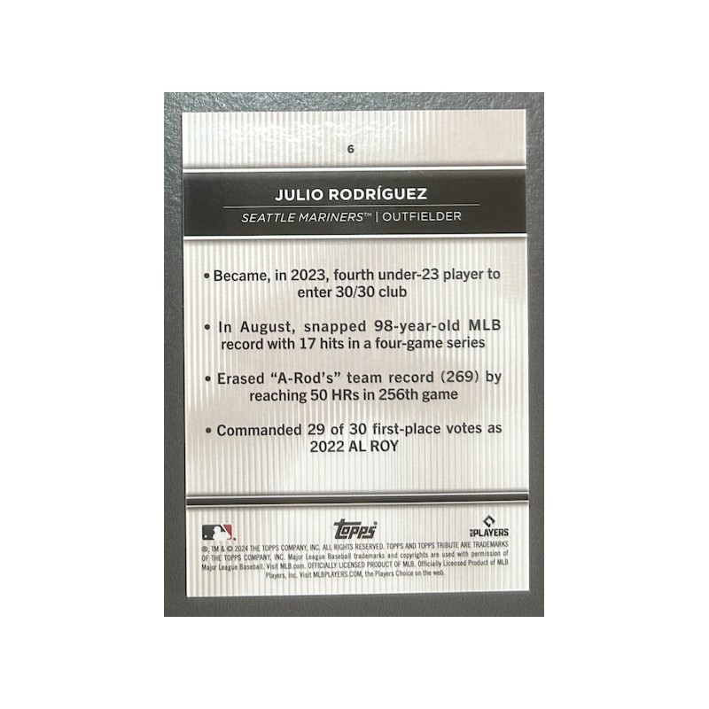 Julio Rodriguez 2024 Topps Tribute - 6