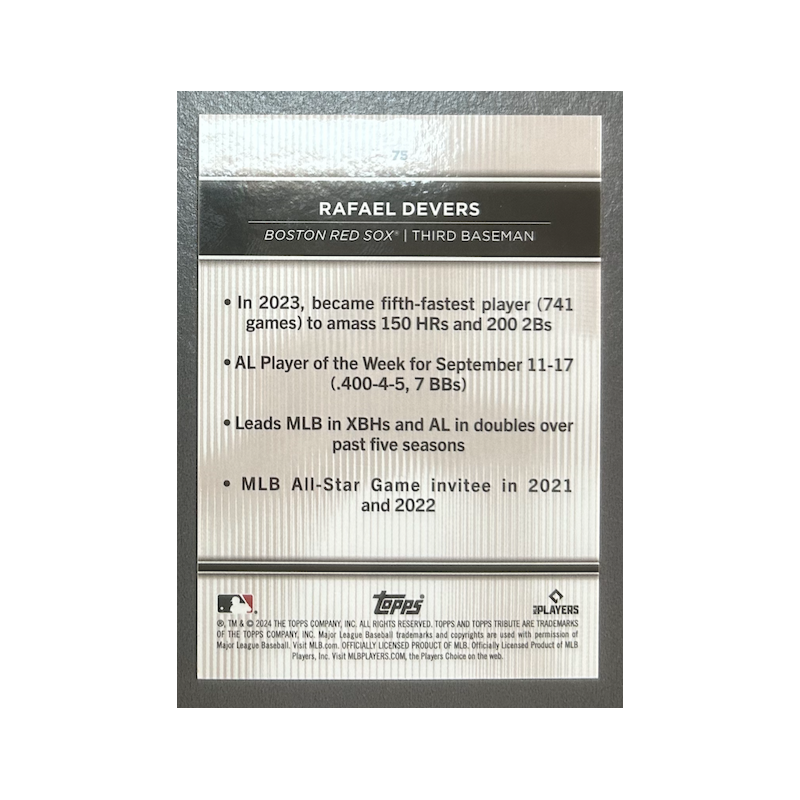 Rafael Devers 2024 Topps Tribute - 75