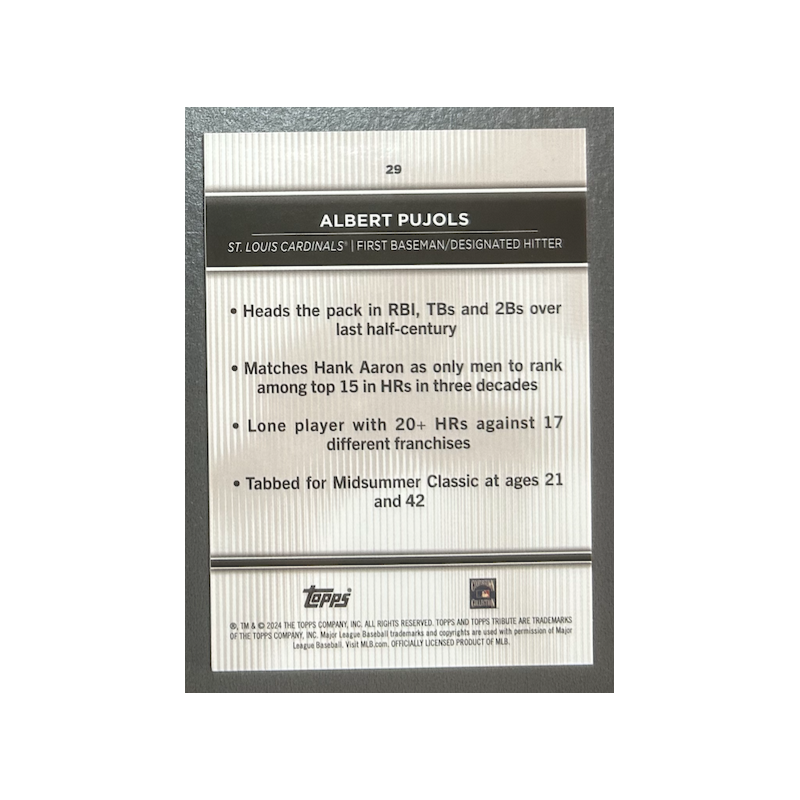 Albert Pujols 2024 Topps Tribute - 29