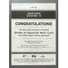 Juan Soto 2024 Topps Tribute stamp of approval relic purple 01/50