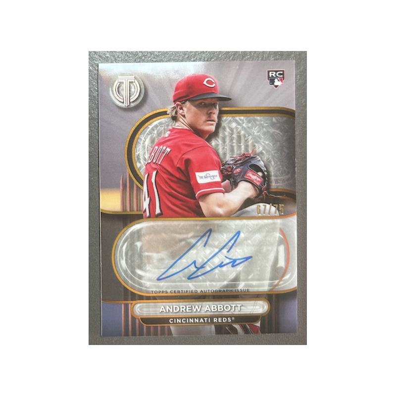 Andrew Abbott 2024 Topps Tribute rookie autograph 67/75