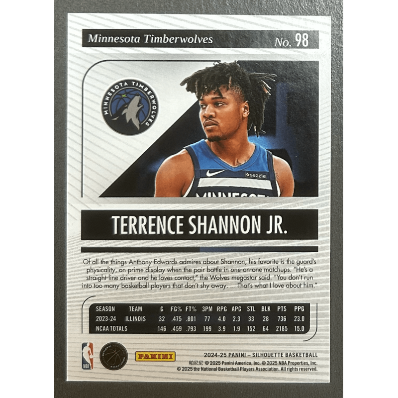 Terrence Shannon jr 2024-25 Panini Silhouette rookie - 98