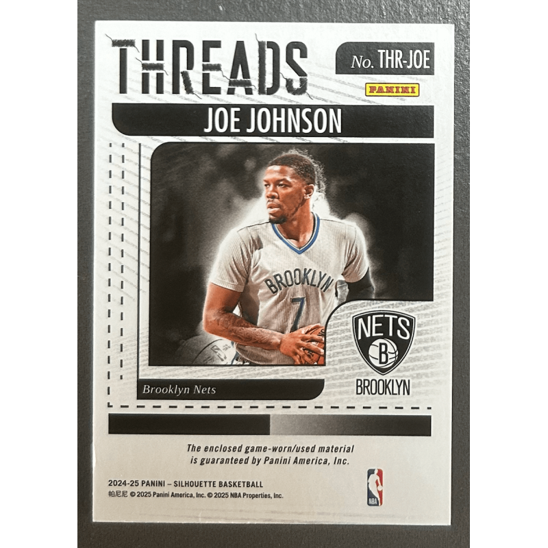 Joe Johnson 2024-25 Panini Silhouette Threads Jersey