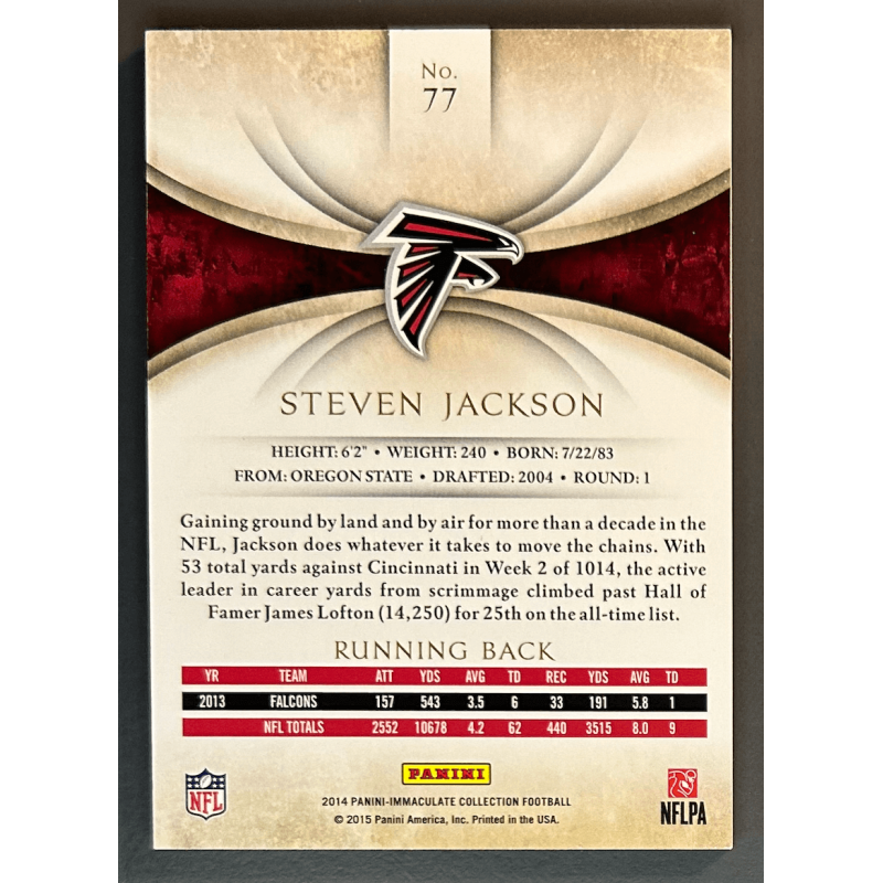 Steven Jackson 2014 Panini Immaculate /99