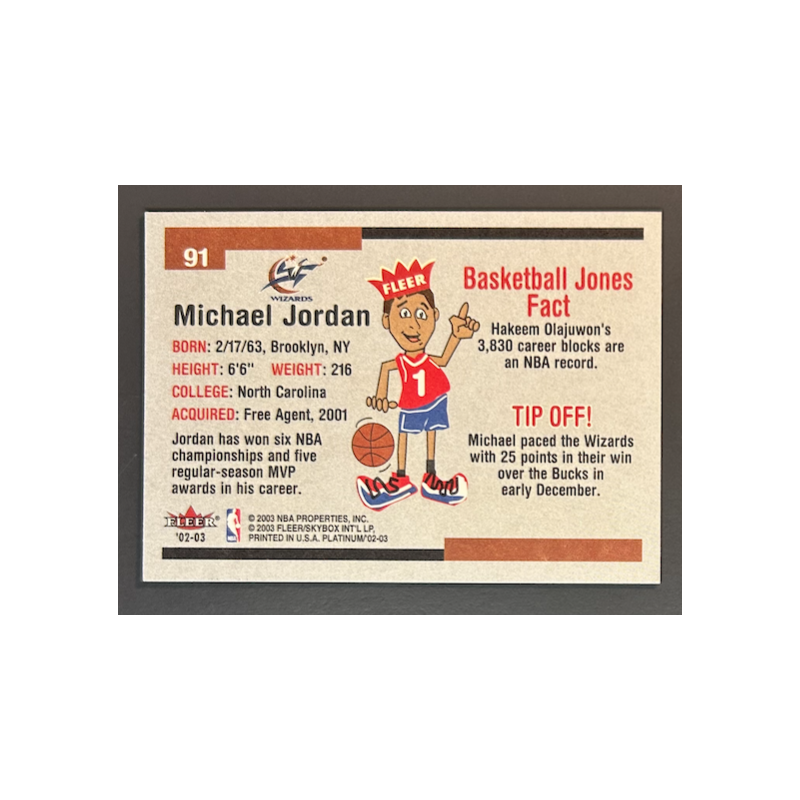MICHAEL JORDAN 2002-03 Fleer Platinum - 91