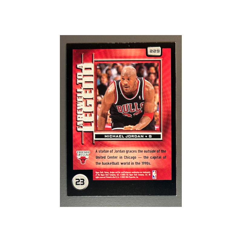 MICHAEL JORDAN 2003-04 Upper Deck Victory farewell - 229