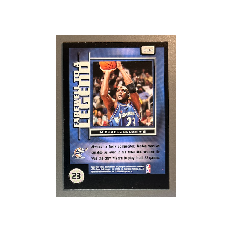 MICHAEL JORDAN 2003-04 Upper Deck Victory farewell - 232