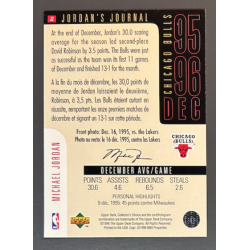 MICHAEL JORDAN 1996-97 Collector's Choice International French Jordan's Journal J2 /December