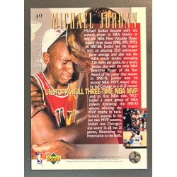 Michael Jordan 1994-95 Upper Deck Jordan Heroes 88 3-time nba mvp