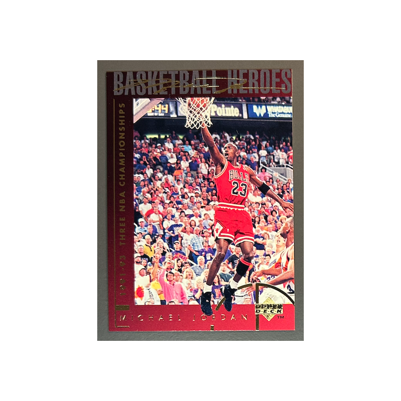 MICHAEL JORDAN 1994-95 Upper Deck Jordan Heroes three NBA champ