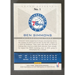BEN SIMMONS 2016-17 Panini Grand Reserve rookie