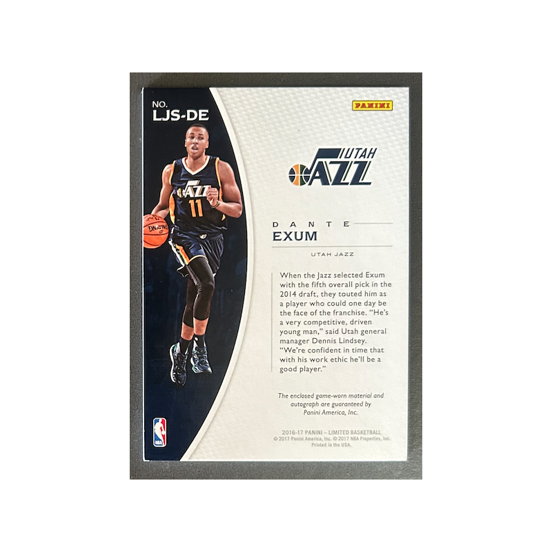 DANTE EXUM 2016-17 Panini Limited Jersey Signatures Gold Spotlight