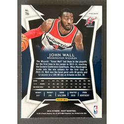 JOHN WALL 2014-15 Panini Select Prizm Silver - 76