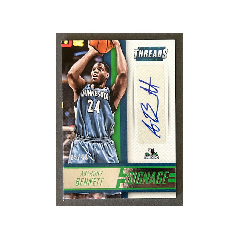 ANTHONY BENNETT 2014-15 Panini Threads Signage 25/49