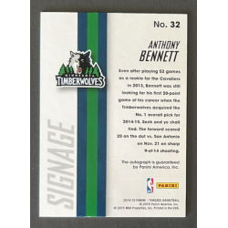 ANTHONY BENNETT 2014-15 Panini Threads Signage 25/49